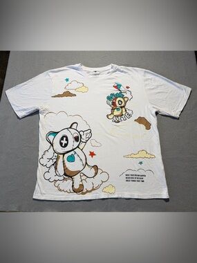 Southpole High Kite Bear T Shirt Mens 4XB White Graphic Tee Big Tall